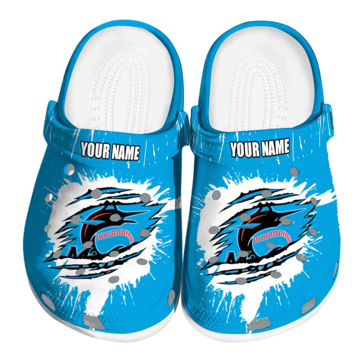 footwearmerch miami marlins mlb sport crocs crocband clogs shoes comfortable for men women and kids r7tne