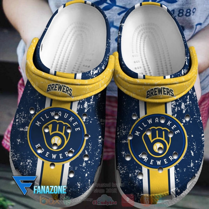 footwearmerch milwaukee brewers mlb sport crocs clogs crocband shoes comfortable for men women and kids 4pz3v