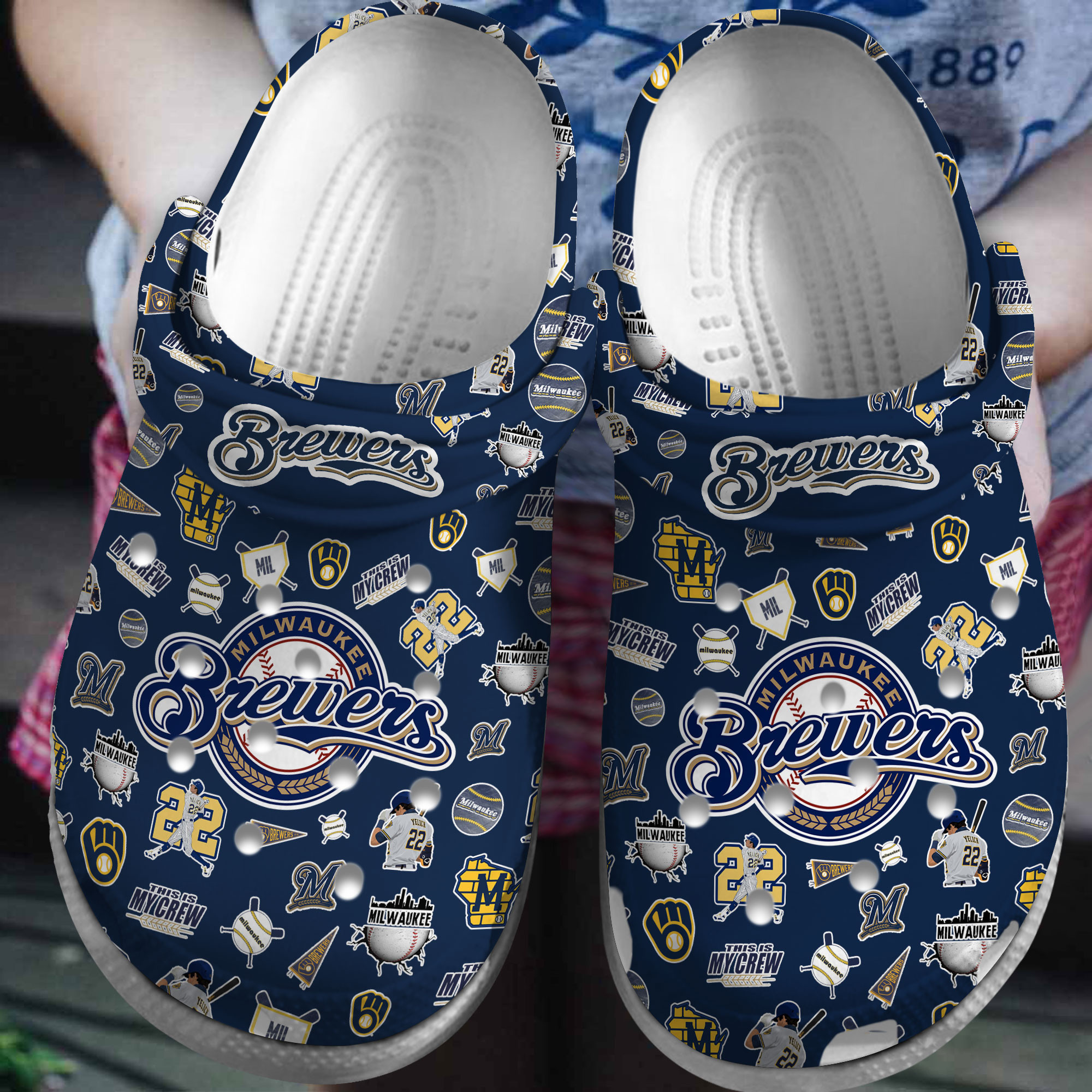 footwearmerch milwaukee brewers mlb sport crocs crocband clogs shoes comfortable for men women and kids 5eavj