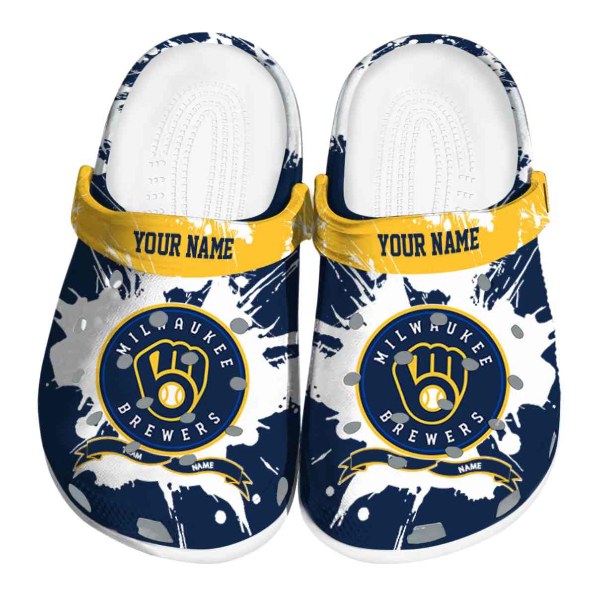 footwearmerch milwaukee brewers mlb sport crocs crocband clogs shoes comfortable for men women and kids chnyc