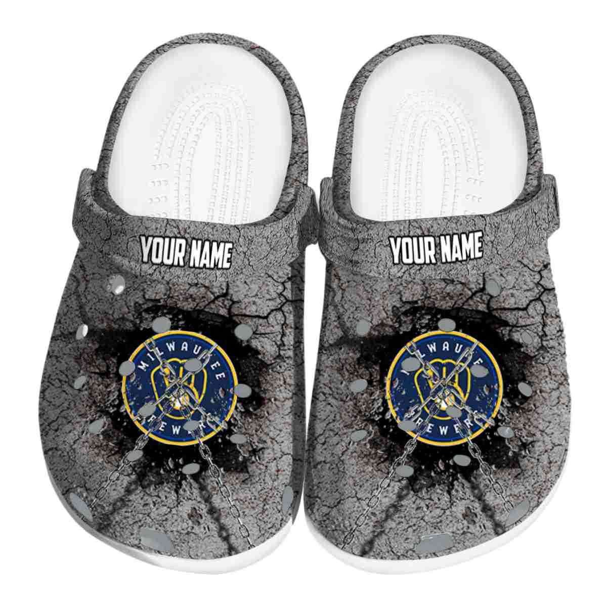 footwearmerch milwaukee brewers mlb sport crocs crocband clogs shoes comfortable for men women and kids ciqyi