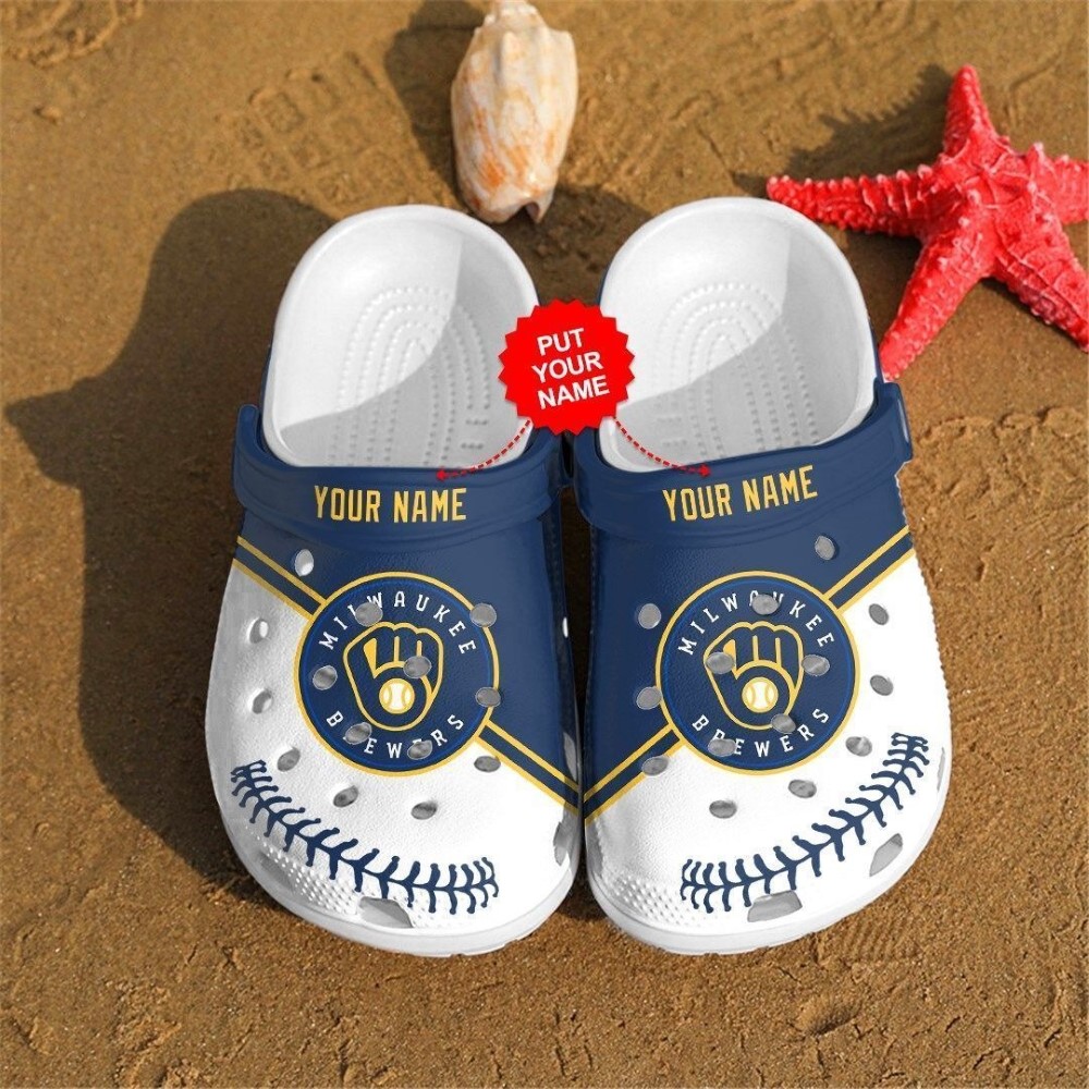 footwearmerch milwaukee brewers mlb sport crocs crocband clogs shoes comfortable for men women and kids eyi1j