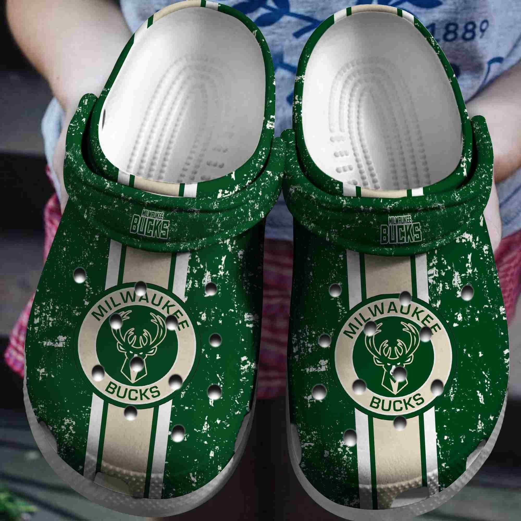 footwearmerch milwaukee bucks basketball club clogs crocband shoes comfortable for men women fdfno