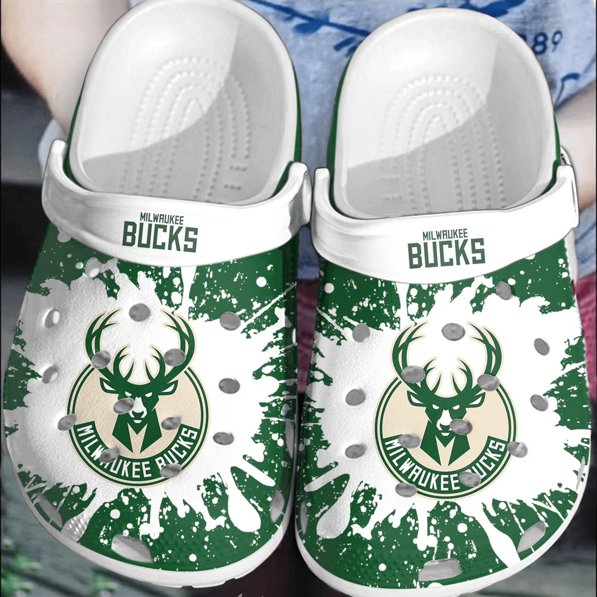 footwearmerch milwaukee bucks basketball club crocs crocband clogs comfortable shoes for men women mj3jl