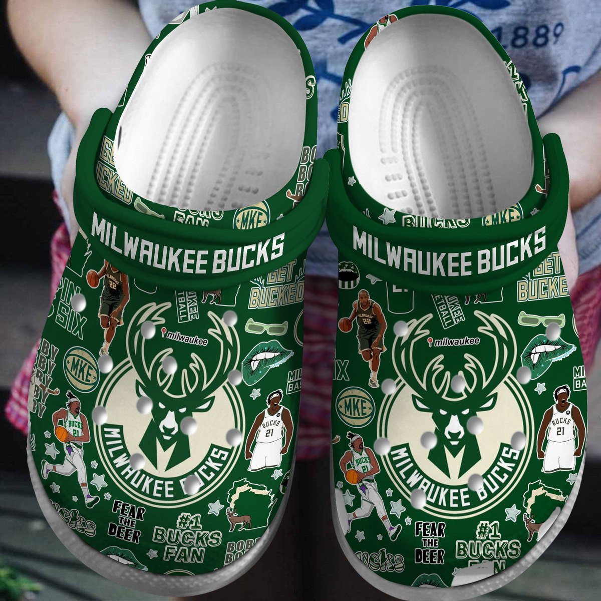 footwearmerch milwaukee bucks nba sport crocs crocband clogs shoes comfortable for men women and kids mujtz