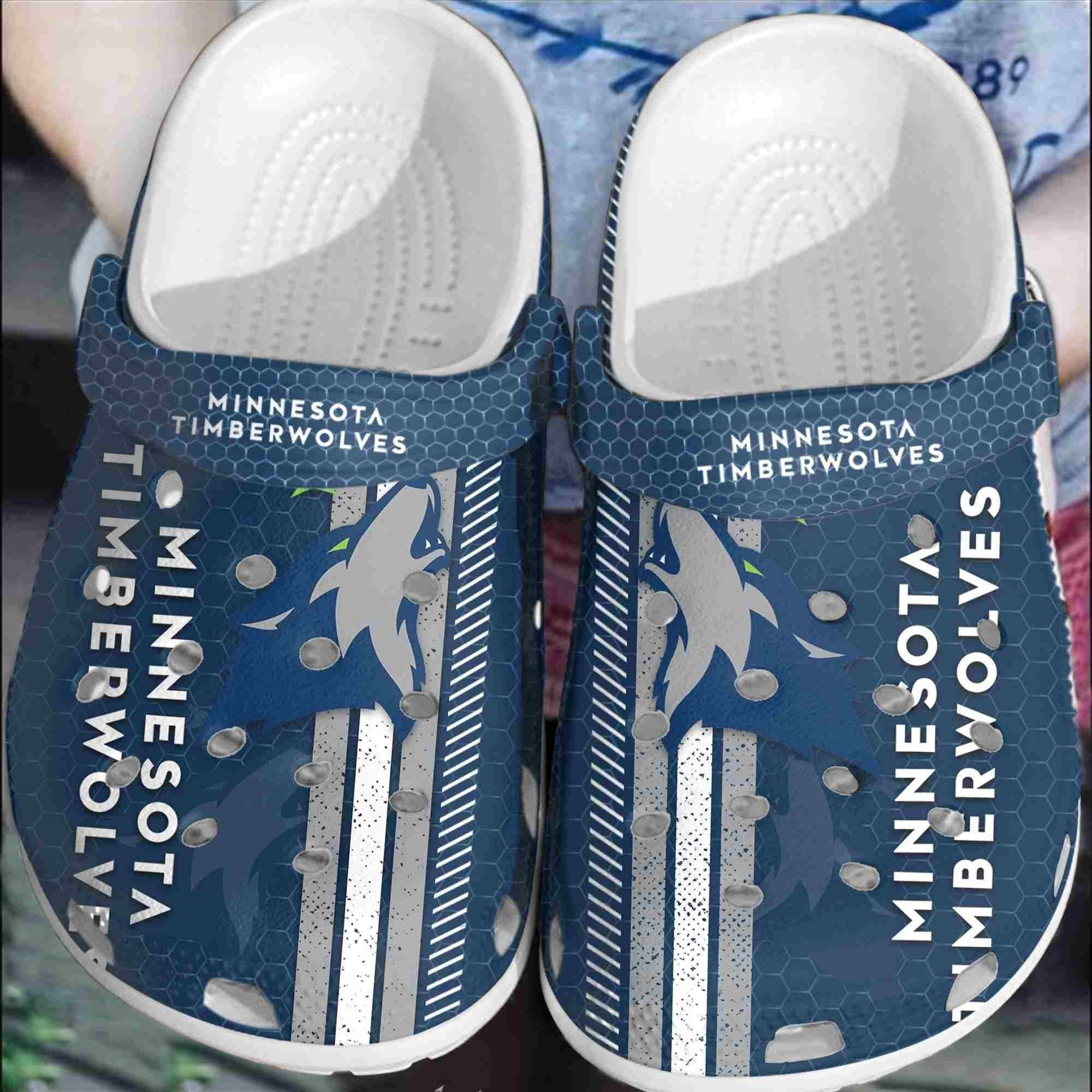 footwearmerch minnesota timberwolves basketball club clogs comfortable shoes crocband for men women atnfq