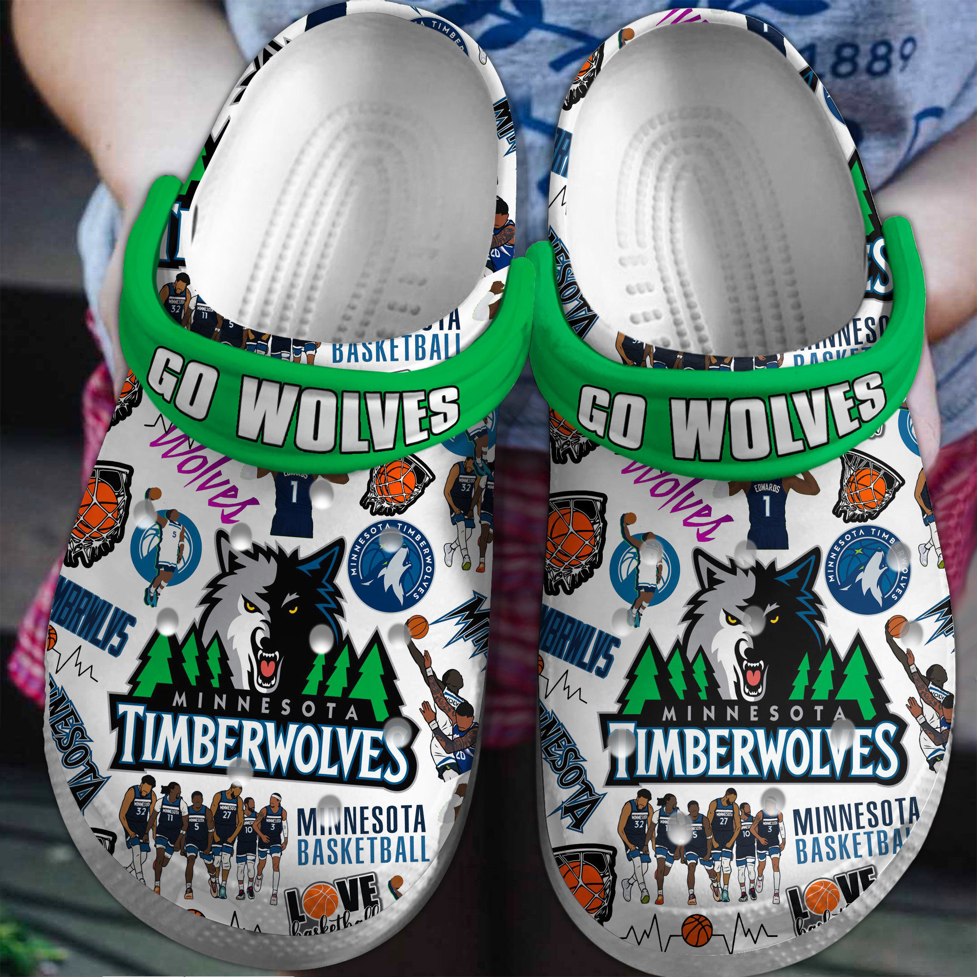 footwearmerch minnesota timberwolves nba sport crocs crocband clogs shoes comfortable for men women and kids 3v1xu