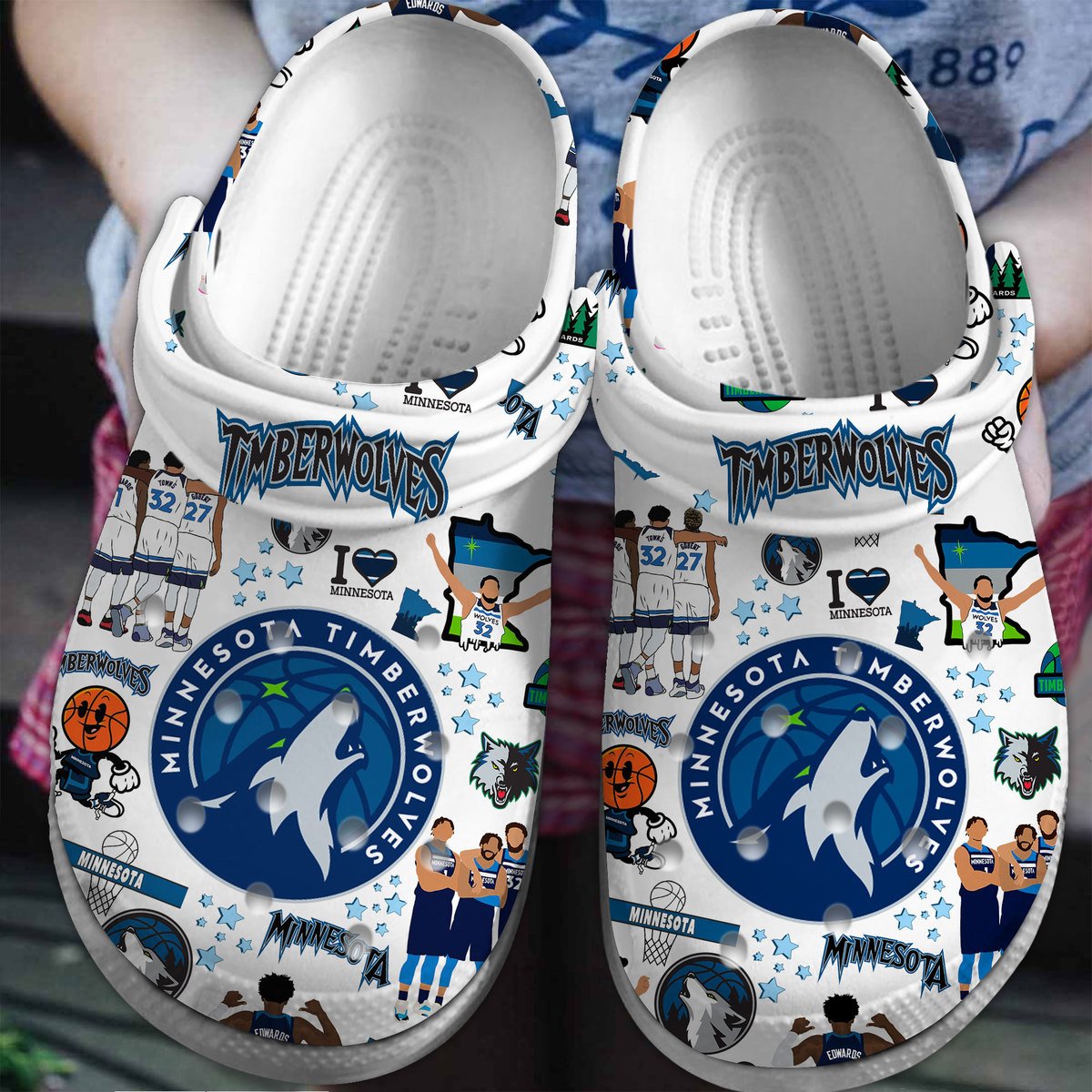 footwearmerch minnesota timberwolves nba sport crocs crocband clogs shoes comfortable for men women and kids fcoth