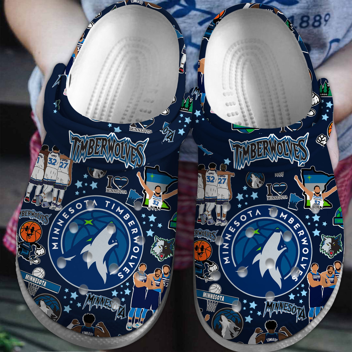 footwearmerch minnesota timberwolves nba sport crocs crocband clogs shoes comfortable for men women and kids vxbrx