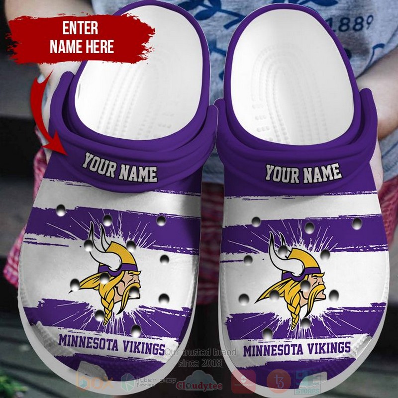 footwearmerch minnesota vikings nfl sport crocs crocband clogs shoes comfortable for men women and kids 84n3j