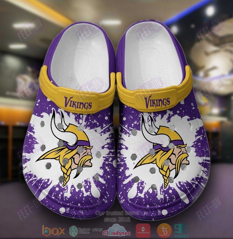 footwearmerch minnesota vikings nfl sport crocs crocband clogs shoes comfortable for men women and kids buzzj
