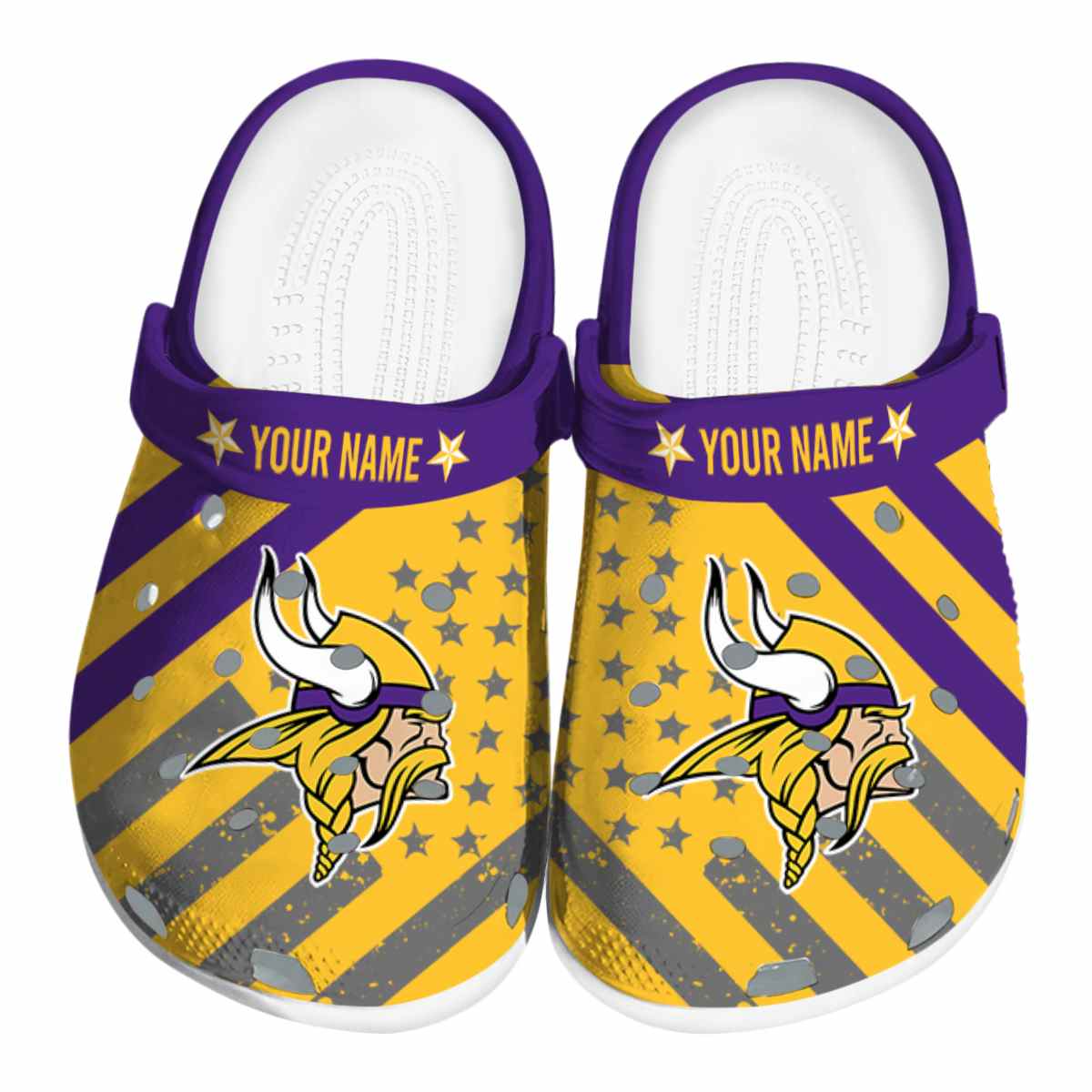 footwearmerch minnesota vikings nfl sport crocs crocband clogs shoes comfortable for men women and kids fs57r