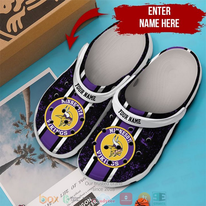 footwearmerch minnesota vikings nfl sport crocs crocband clogs shoes comfortable for men women and kids ftzyu