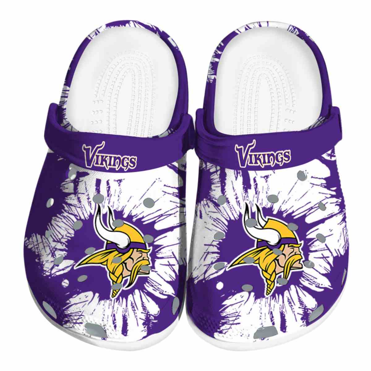 footwearmerch minnesota vikings nfl sport crocs crocband clogs shoes comfortable for men women and kids k5mmi