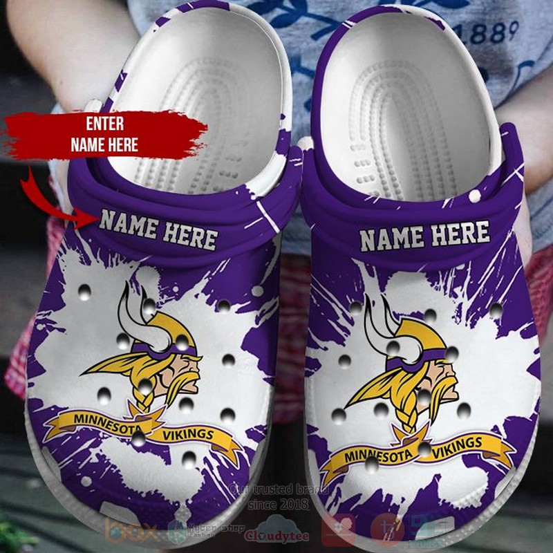 footwearmerch minnesota vikings nfl sport crocs crocband clogs shoes comfortable for men women and kids lpnl3
