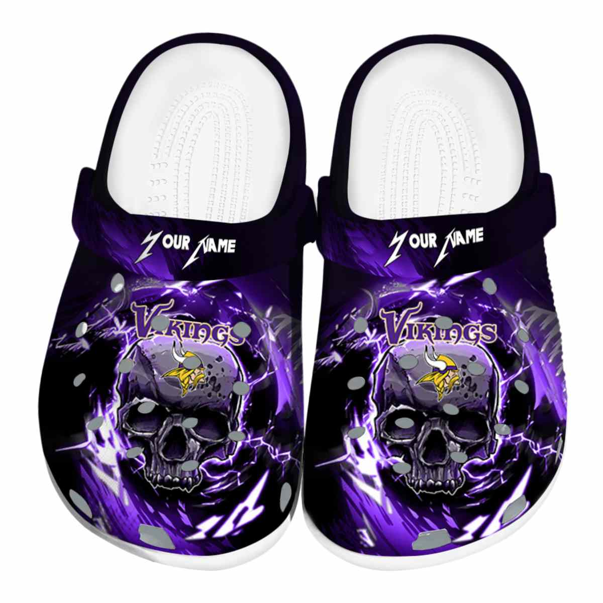 footwearmerch minnesota vikings nfl sport crocs crocband clogs shoes comfortable for men women and kids ncnwn