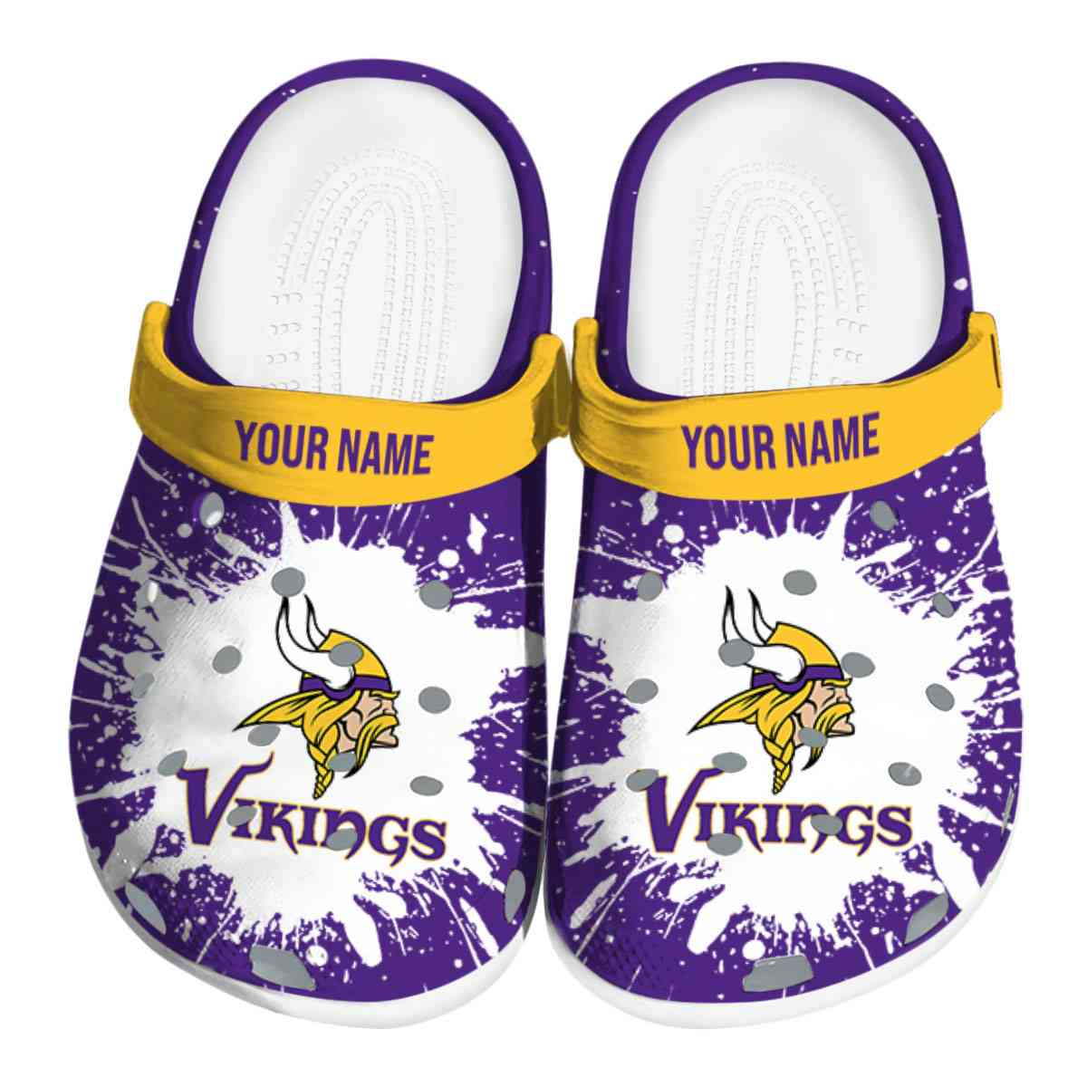 footwearmerch minnesota vikings nfl sport crocs crocband clogs shoes comfortable for men women and kids oq9o5