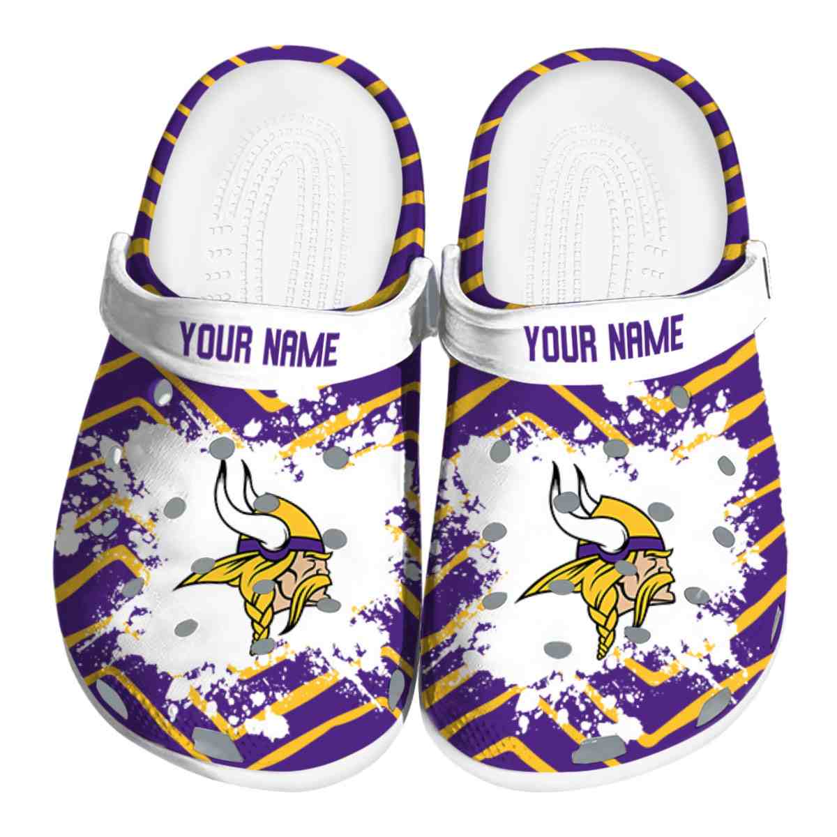 footwearmerch minnesota vikings nfl sport crocs crocband clogs shoes comfortable for men women and kids s7svm
