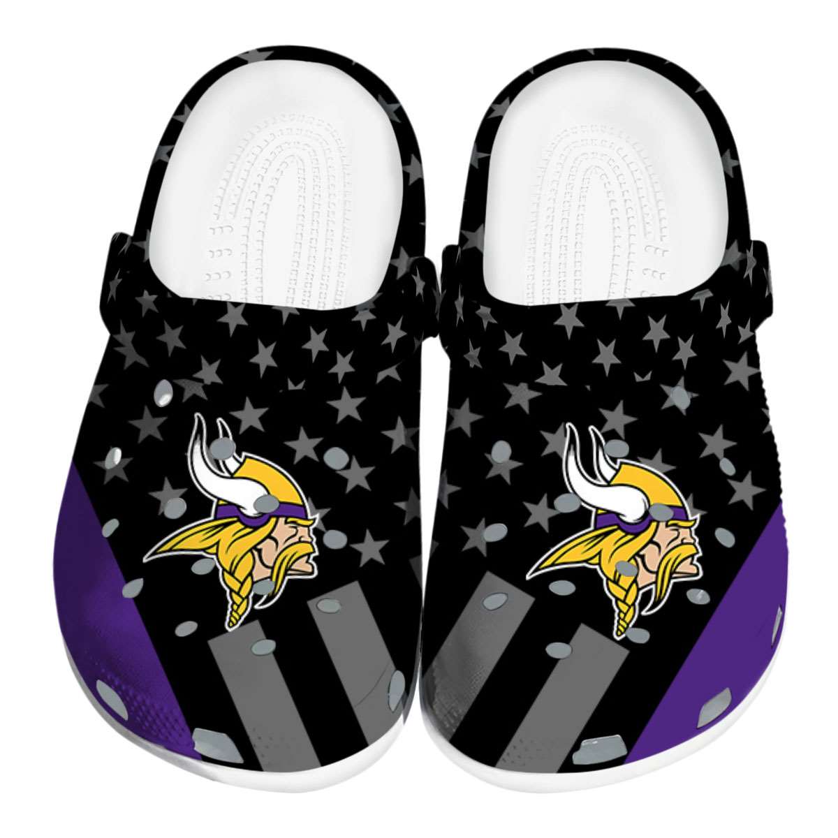 footwearmerch minnesota vikings nfl sport crocs crocband clogs shoes comfortable for men women and kids sopix
