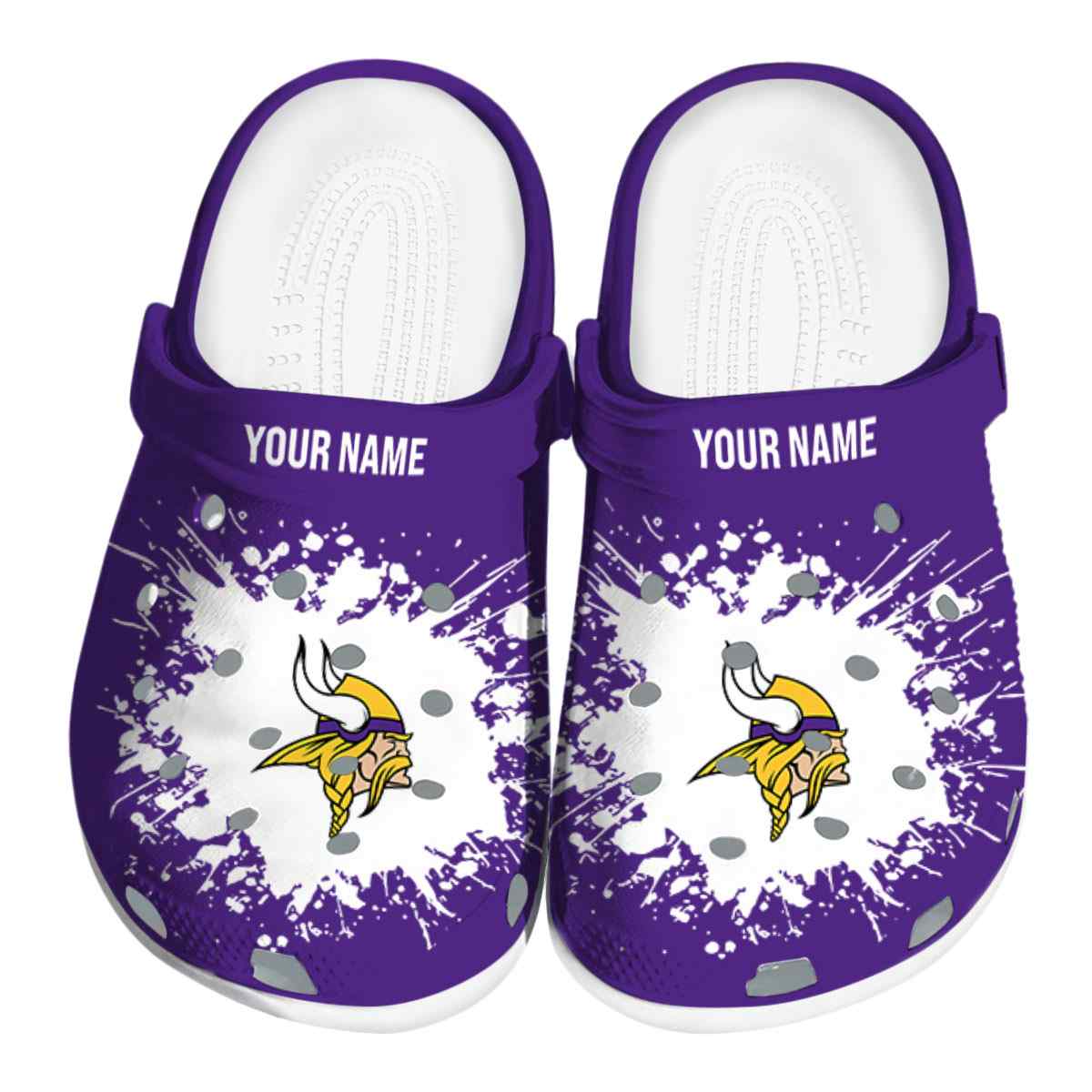 footwearmerch minnesota vikings nfl sport crocs crocband clogs shoes comfortable for men women and kids uj12h