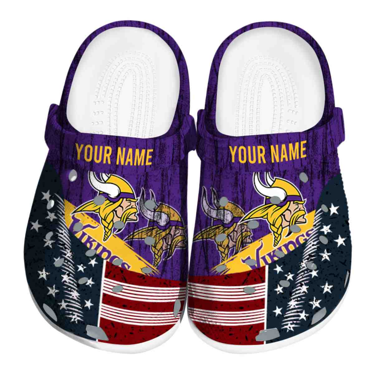 footwearmerch minnesota vikings nfl sport crocs crocband clogs shoes comfortable for men women and kids zilds