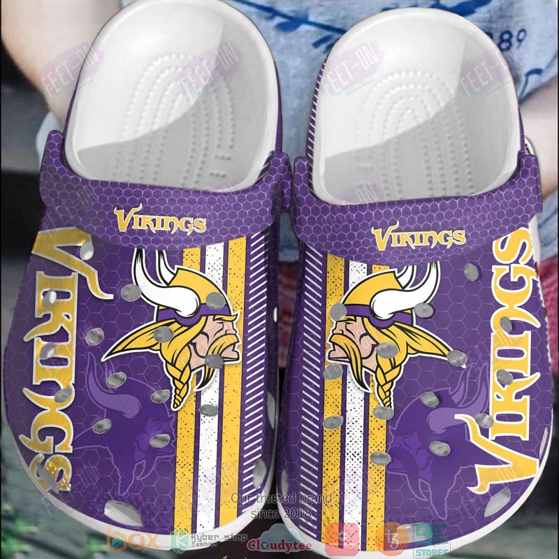 footwearmerch minnesota vikings nfl sport crocs crocband clogs shoes comfortable for men women and kids zjqy9