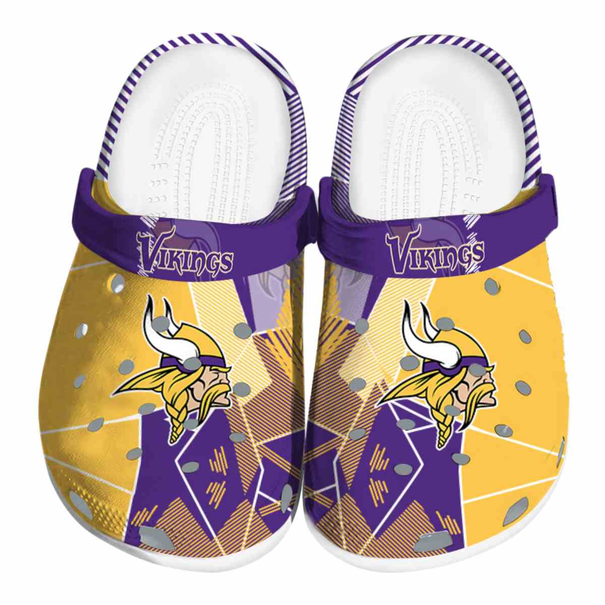 footwearmerch minnesota vikings nfl sport crocs crocband clogs shoes comfortable for men women and kids zzmdp