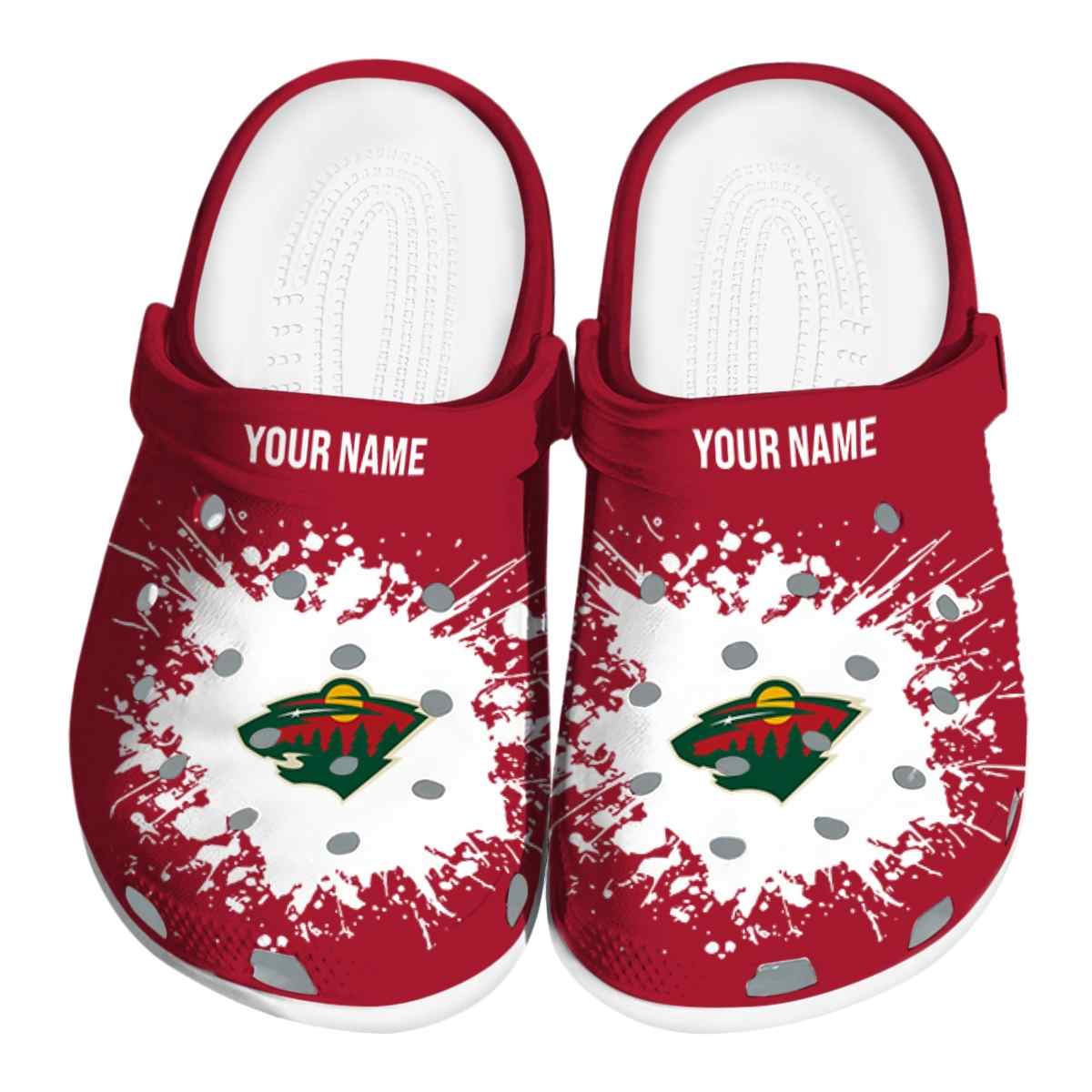 footwearmerch minnesota wild nhl sport crocs crocband clogs shoes comfortable for men women and kids 8s3ei