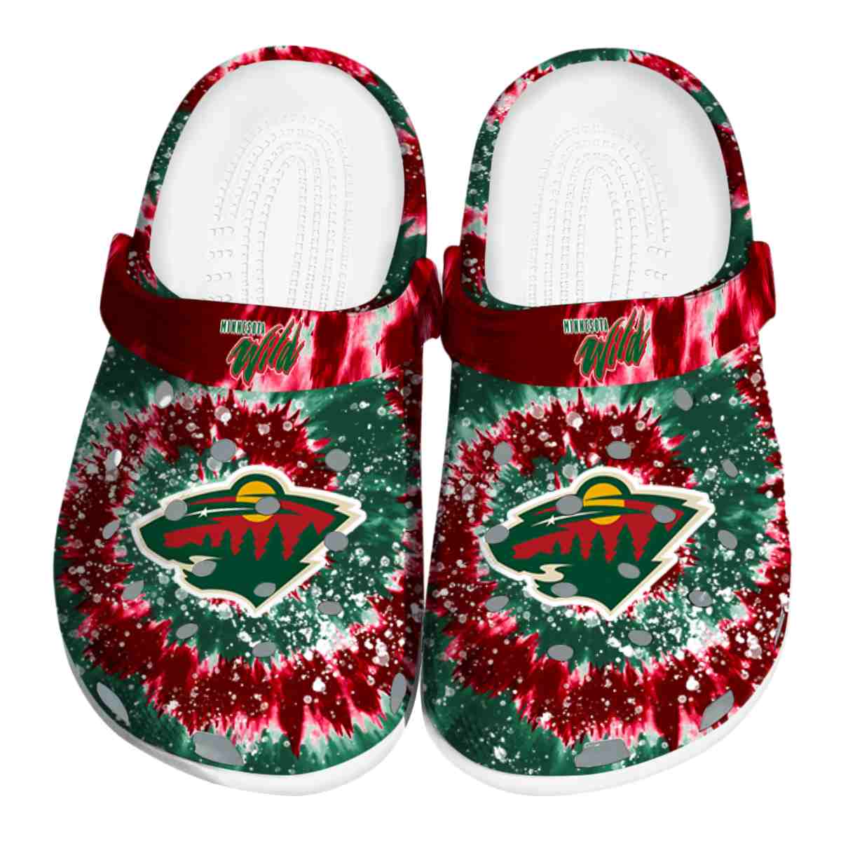 footwearmerch minnesota wild nhl sport crocs crocband clogs shoes comfortable for men women and kids dwafl