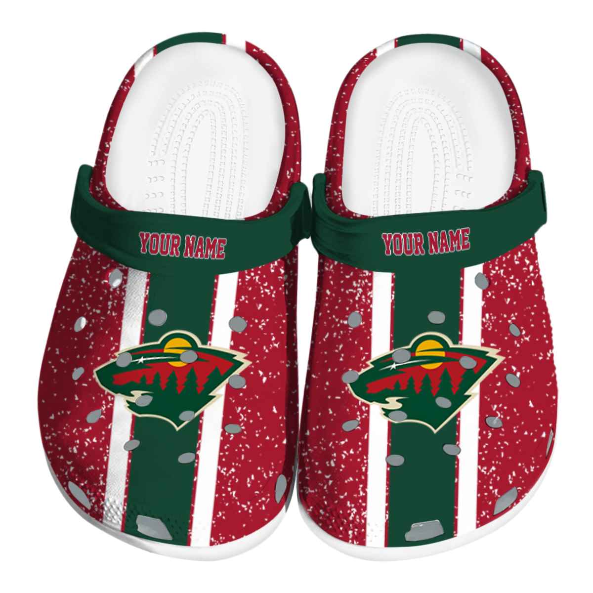 footwearmerch minnesota wild nhl sport crocs crocband clogs shoes comfortable for men women and kids ezfis