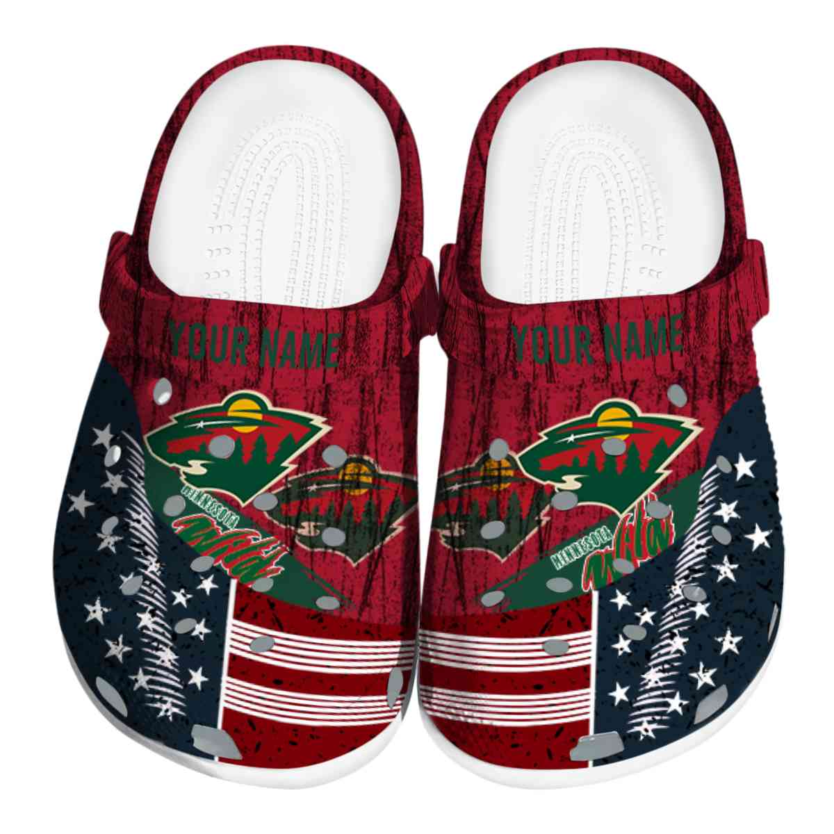 footwearmerch minnesota wild nhl sport crocs crocband clogs shoes comfortable for men women and kids imcaz