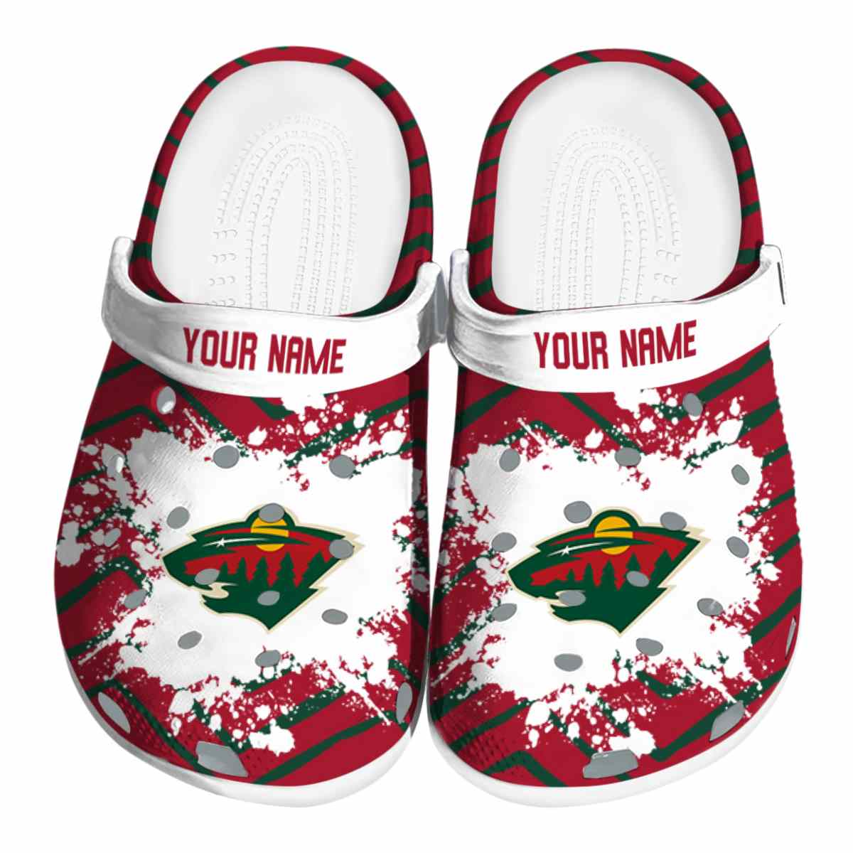footwearmerch minnesota wild nhl sport crocs crocband clogs shoes comfortable for men women and kids jfwo4