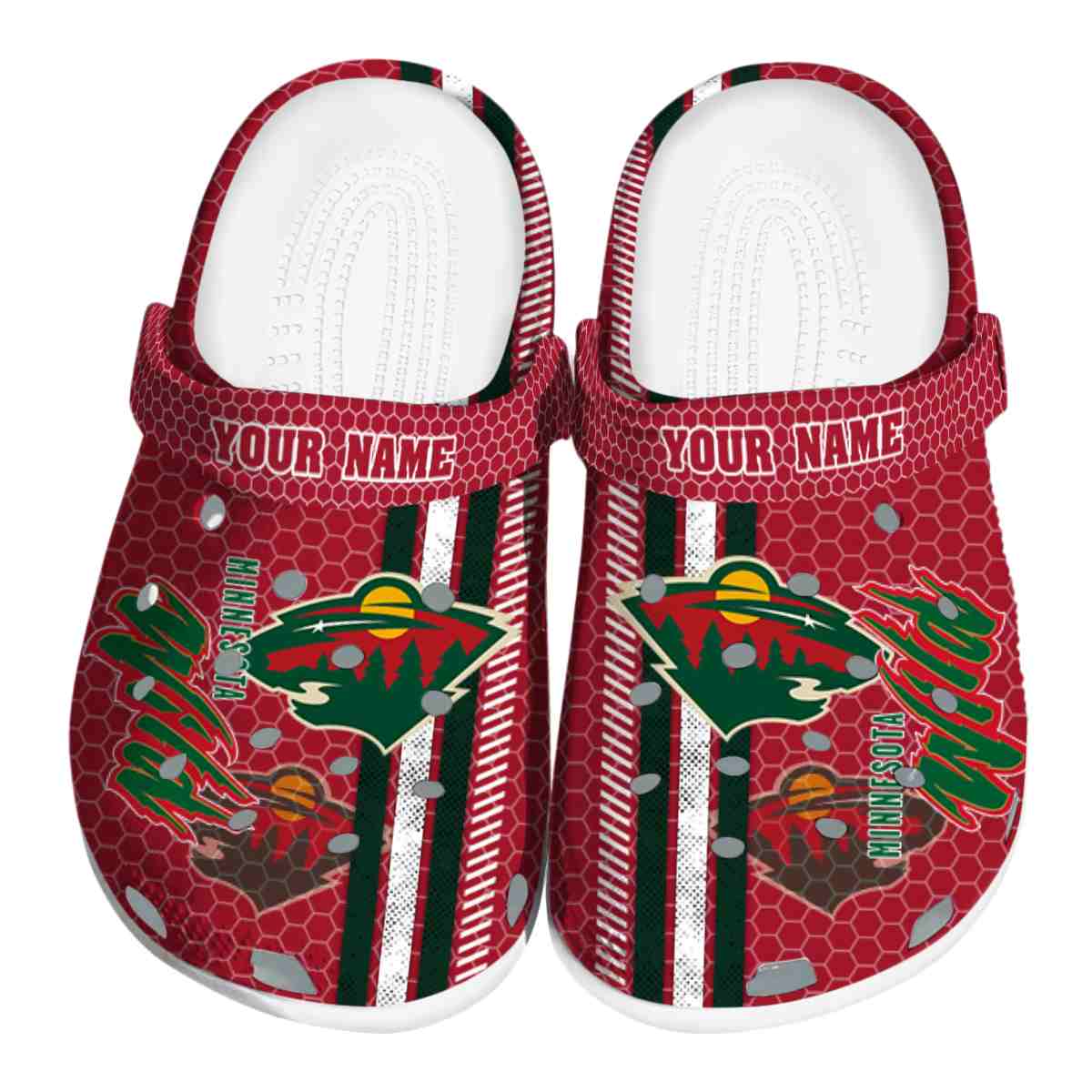 footwearmerch minnesota wild nhl sport crocs crocband clogs shoes comfortable for men women and kids mp8v6