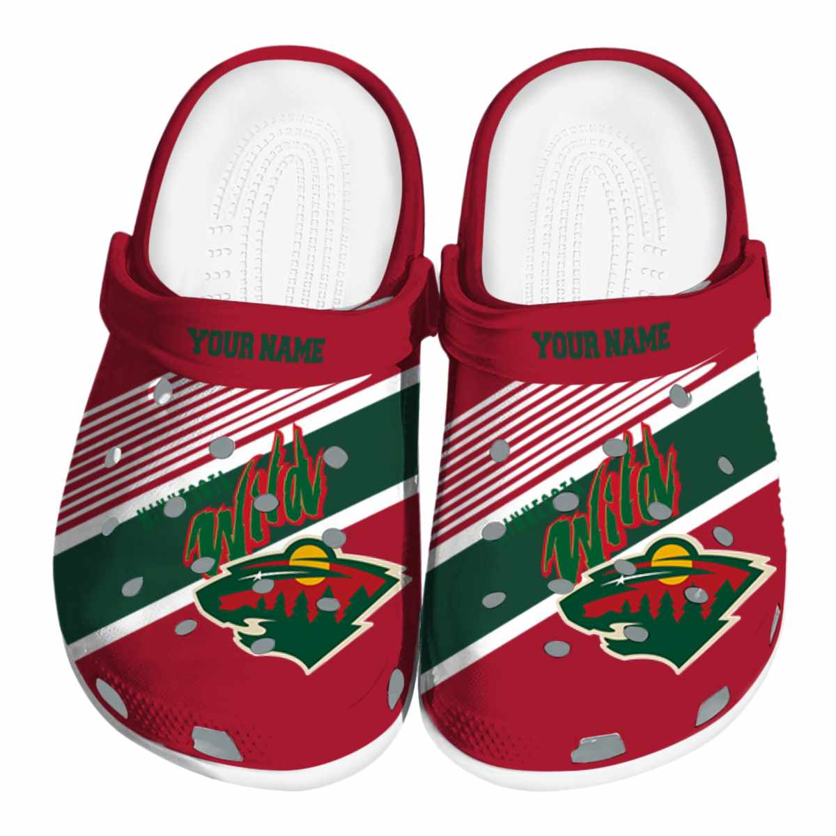 footwearmerch minnesota wild nhl sport crocs crocband clogs shoes comfortable for men women and kids va0q5