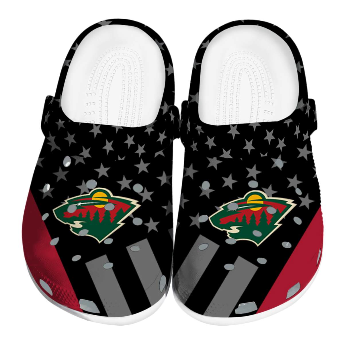 footwearmerch minnesota wild nhl sport crocs crocband clogs shoes comfortable for men women and kids wn3p1