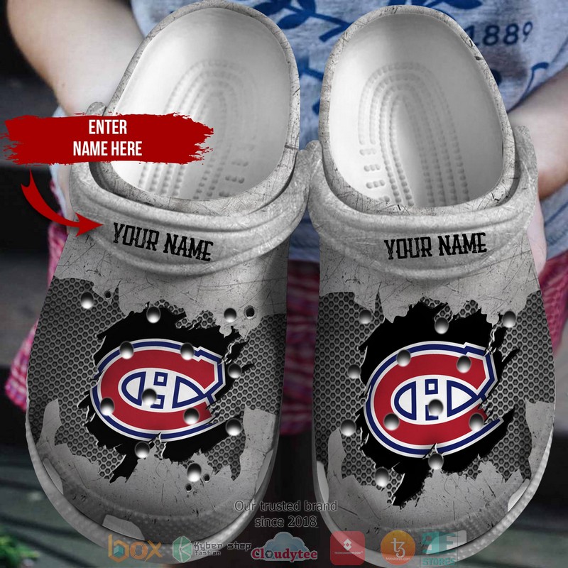 footwearmerch montreal canadiens nhl sport crocs crocband clogs shoes comfortable for men women and kids n6qkf