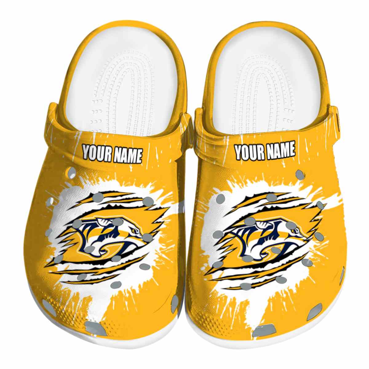 footwearmerch nashville predators nhl sport crocs crocband clogs shoes comfortable for men women and kids 8a6ay