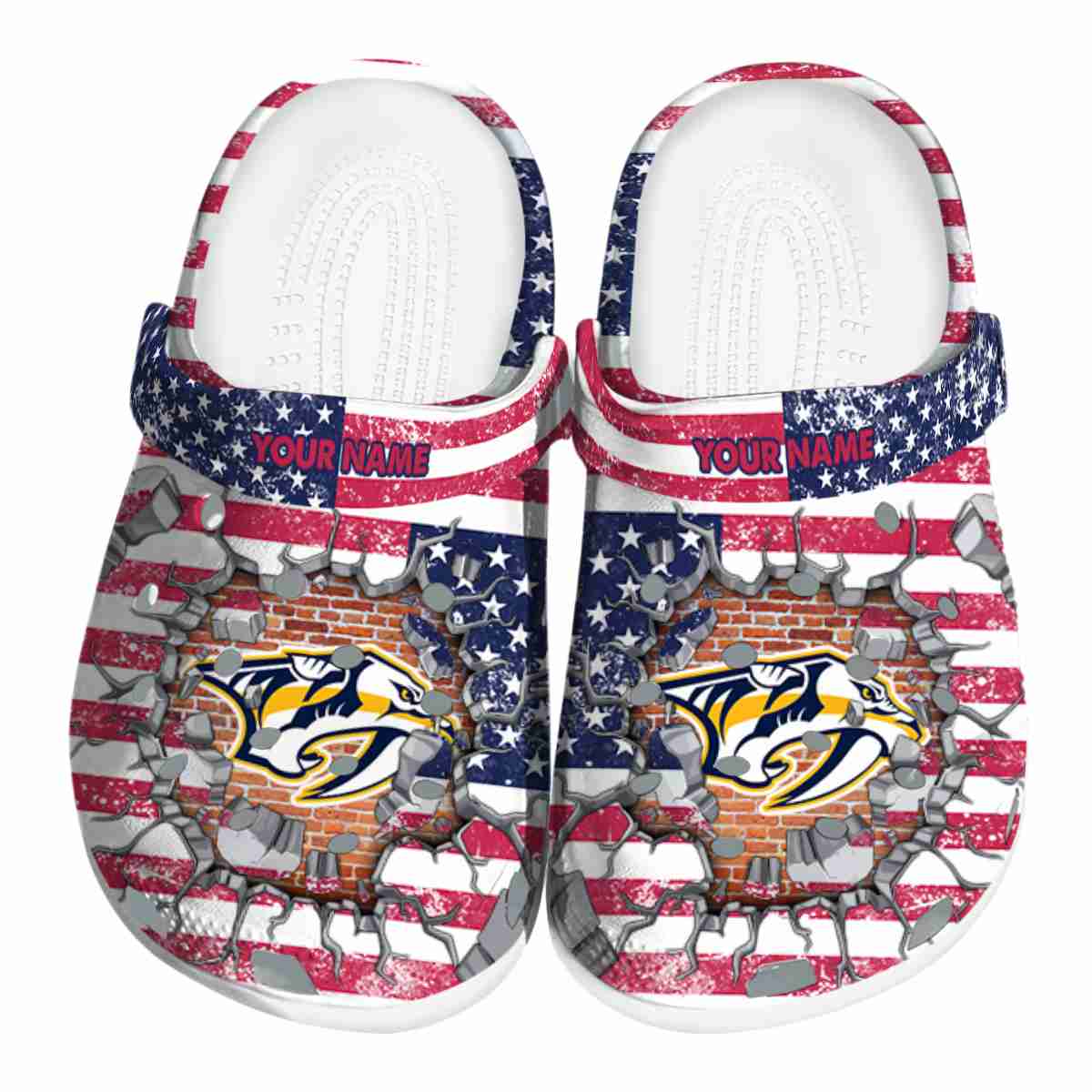 footwearmerch nashville predators nhl sport crocs crocband clogs shoes comfortable for men women and kids bbju0