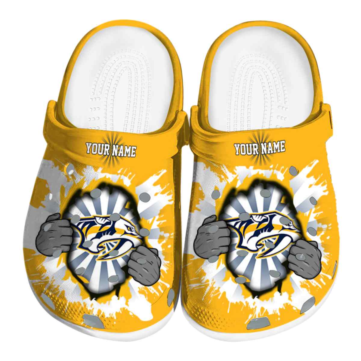 footwearmerch nashville predators nhl sport crocs crocband clogs shoes comfortable for men women and kids ehgne