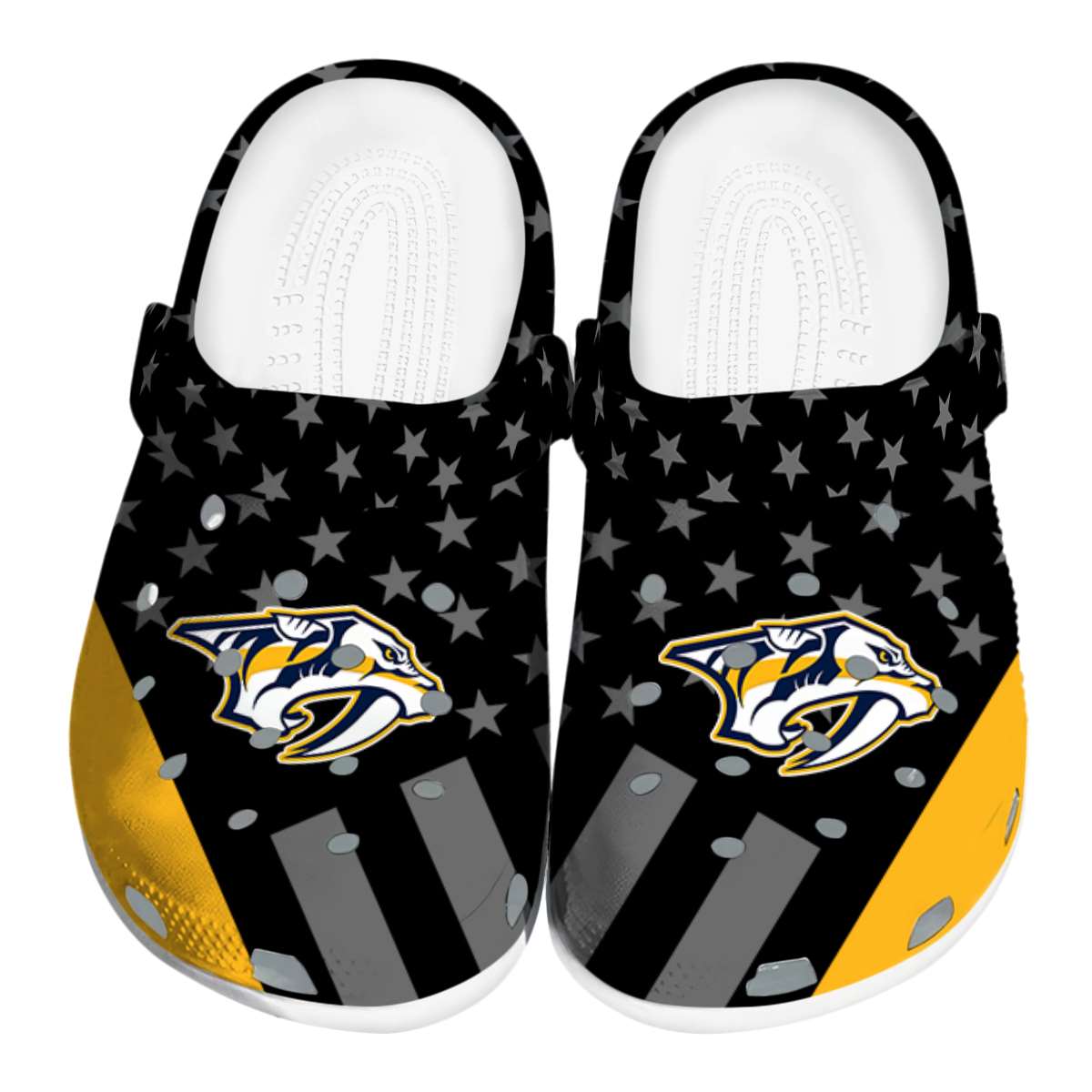 footwearmerch nashville predators nhl sport crocs crocband clogs shoes comfortable for men women and kids i2tpg