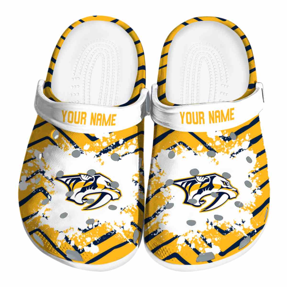 footwearmerch nashville predators nhl sport crocs crocband clogs shoes comfortable for men women and kids qawjj