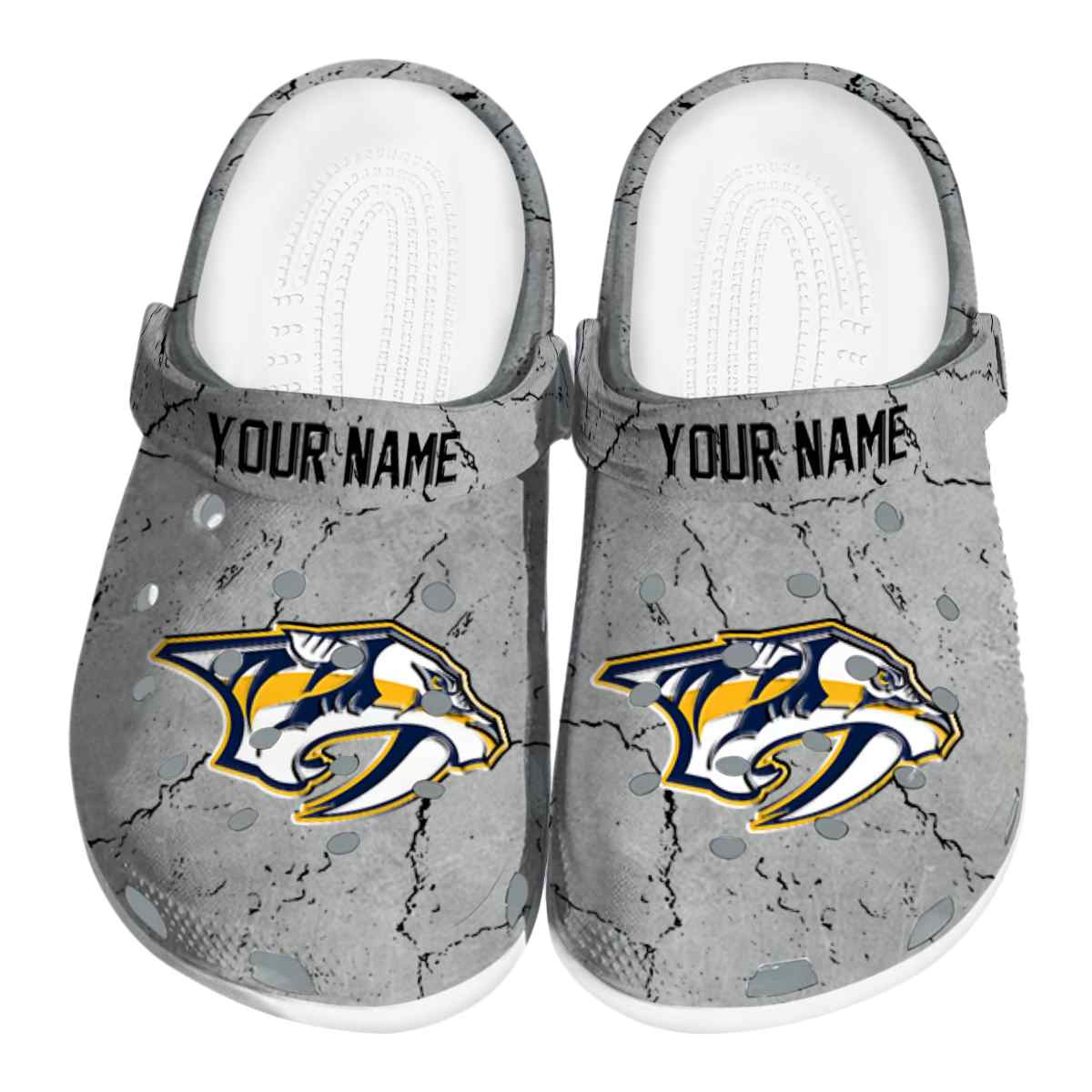 footwearmerch nashville predators nhl sport crocs crocband clogs shoes comfortable for men women and kids v7pvl