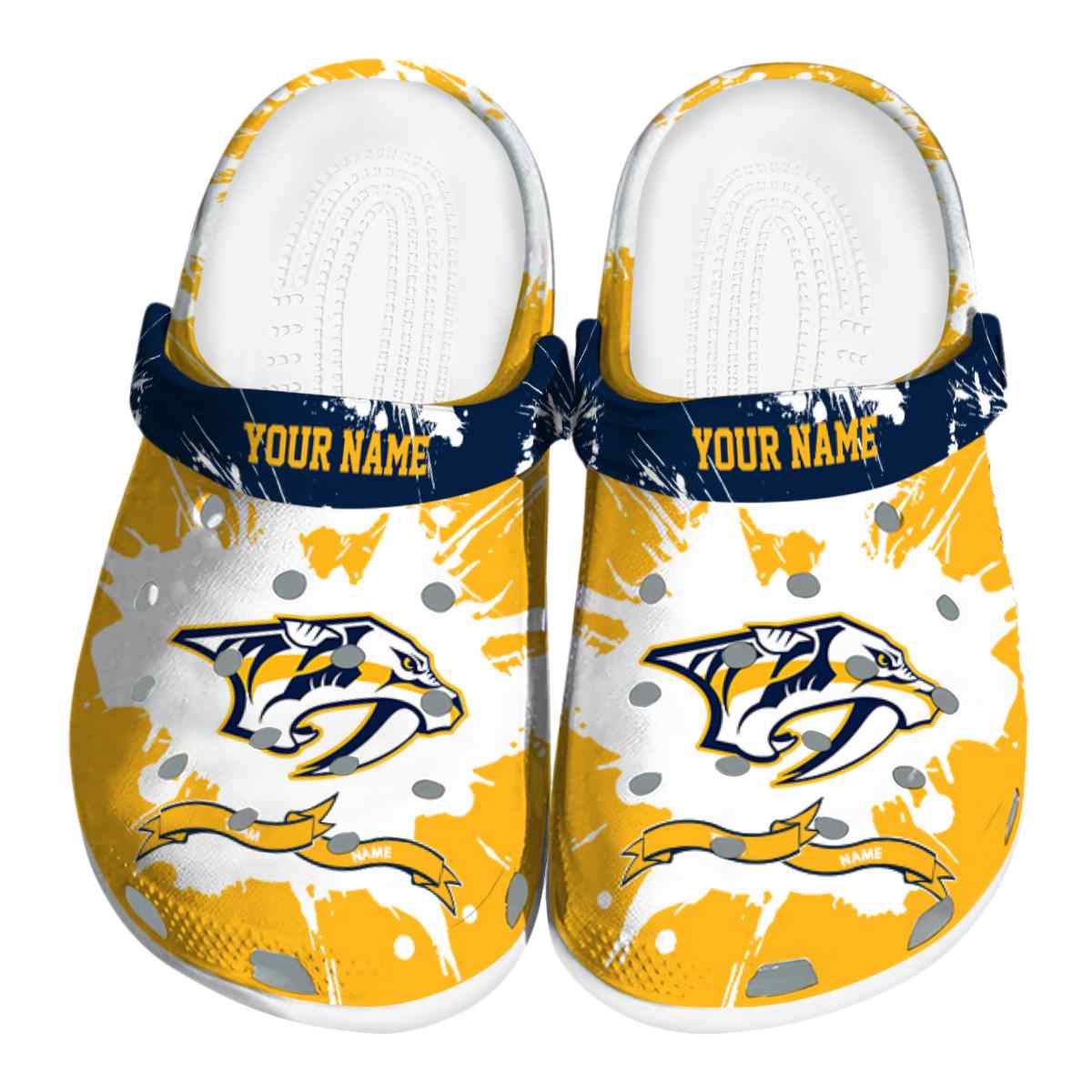 footwearmerch nashville predators nhl sport crocs crocband clogs shoes comfortable for men women and kids xozfd