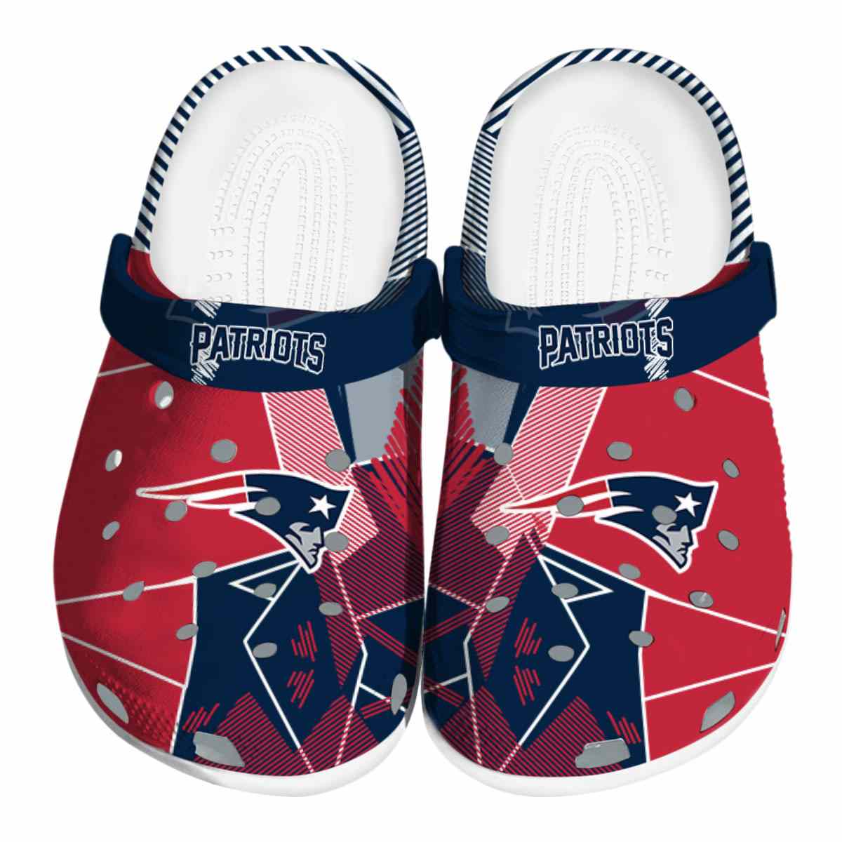 footwearmerch new england patriots nfl sport crocs crocband clogs shoes comfortable for men women and kids m2cea