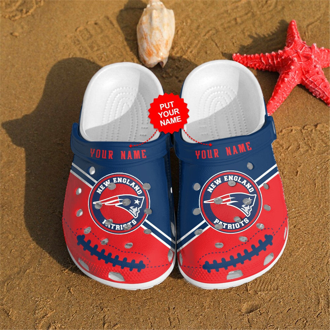 footwearmerch new england patriots personalized custom for nfl fans clog shoes w98lq