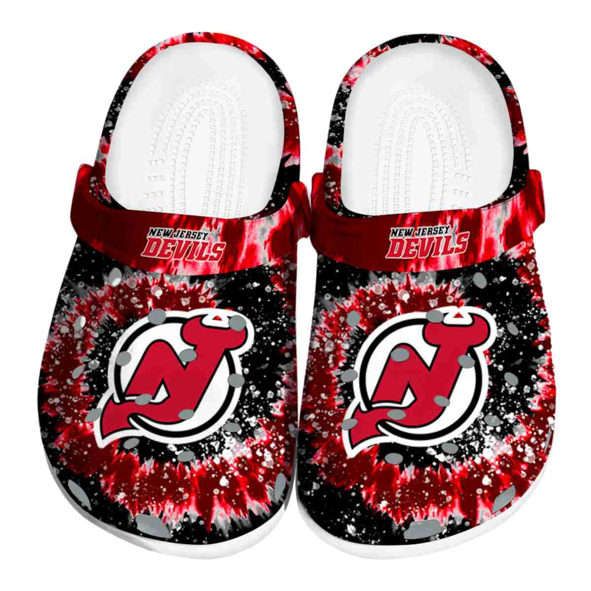 footwearmerch new jersey devils nhl sport crocs crocband clogs shoes comfortable for men women and kids 0j69a