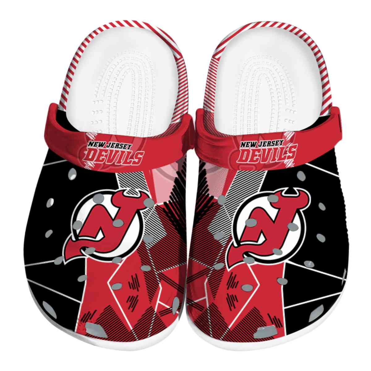 footwearmerch new jersey devils nhl sport crocs crocband clogs shoes comfortable for men women and kids 20wsb