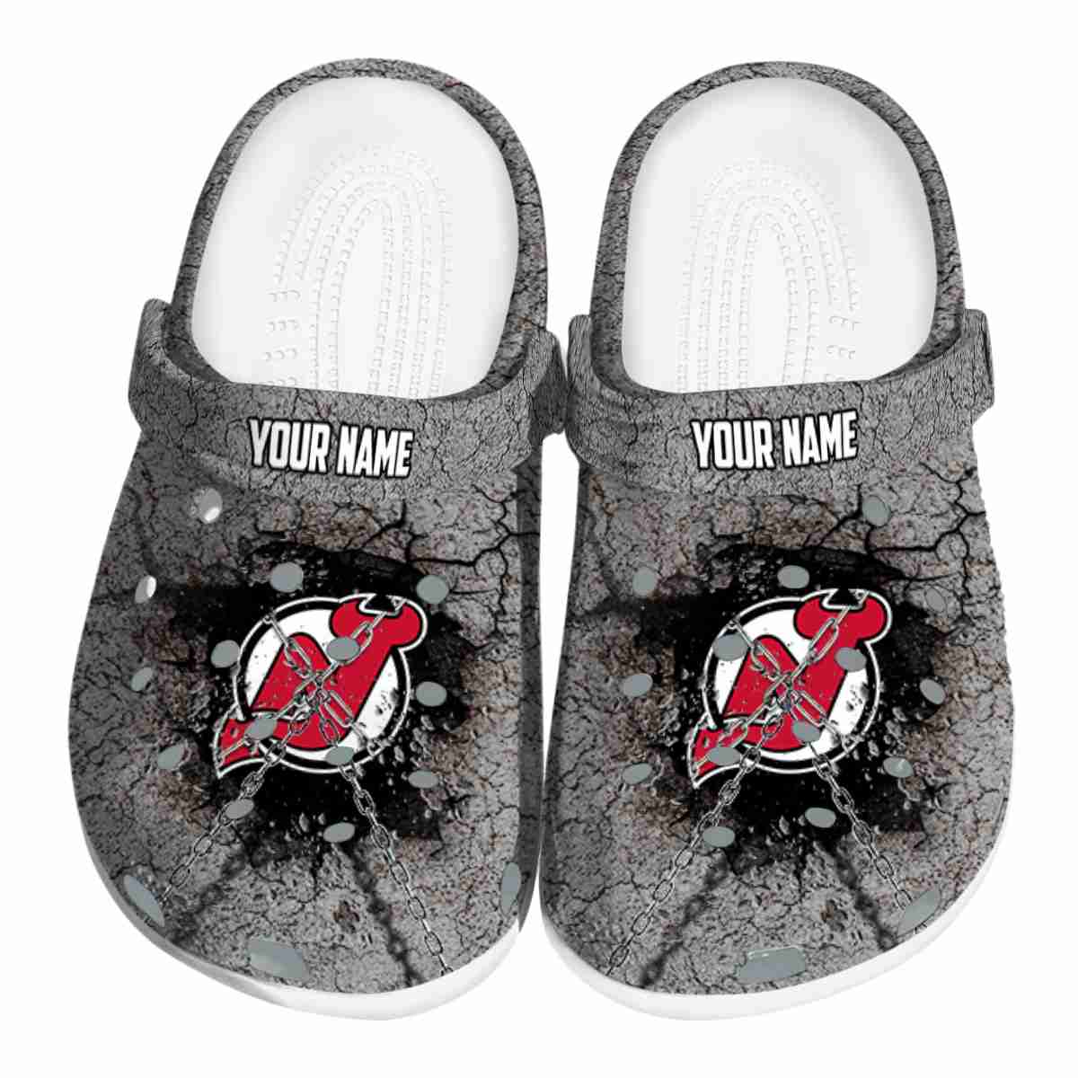 footwearmerch new jersey devils nhl sport crocs crocband clogs shoes comfortable for men women and kids dqf4c