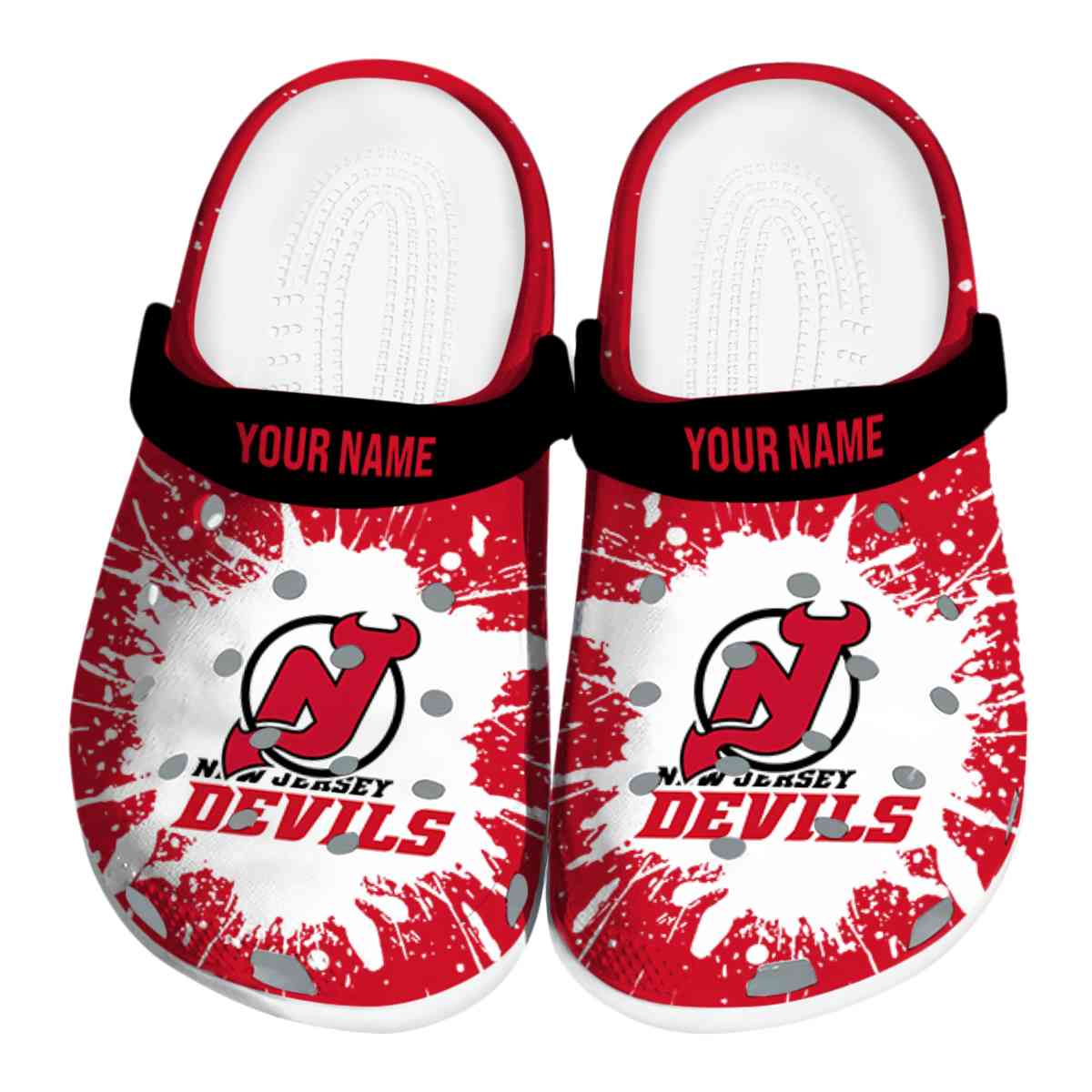 footwearmerch new jersey devils nhl sport crocs crocband clogs shoes comfortable for men women and kids lwuwu