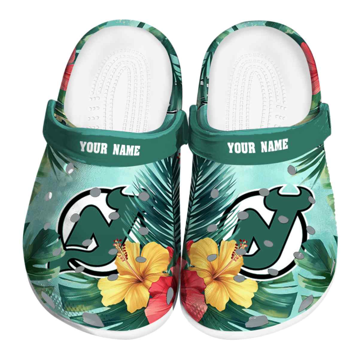 footwearmerch new jersey devils nhl sport crocs crocband clogs shoes comfortable for men women and kids rltvc